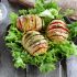 Cheesy Bell Pepper-Stuffed Hasselback Potatoes