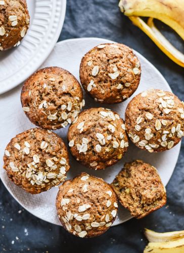 Maple-sweetened banana muffins