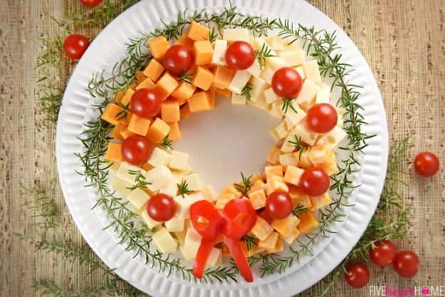 Holiday Cheese Wreath