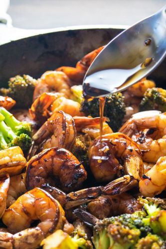 Honey Garlic Shrimp & Broccoli