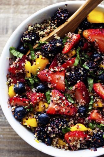 Honey Lime Quinoa Fruit Salad