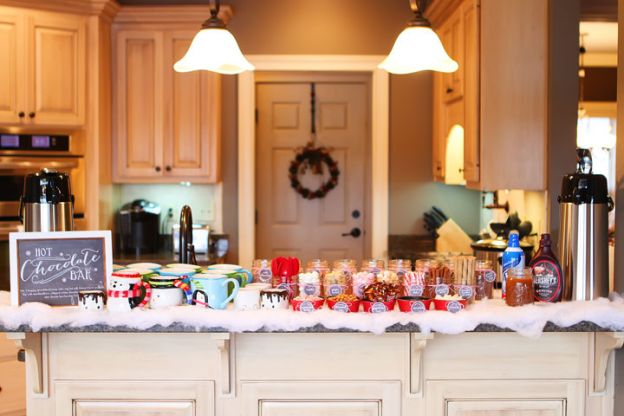 Set up a hot chocolate bar