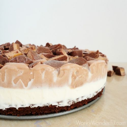 Ice cream Milky Way brownie pie