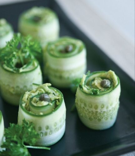 Avocado cucumber rolls