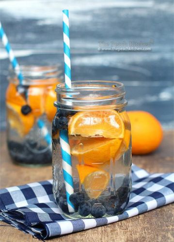 Orange & blueberry water