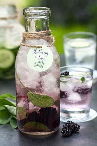 Blueberry and sage water