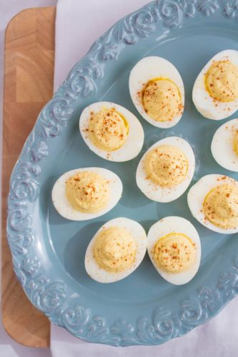 Healthy deviled eggs