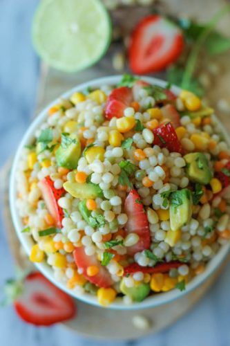 Strawberry avocado couscous