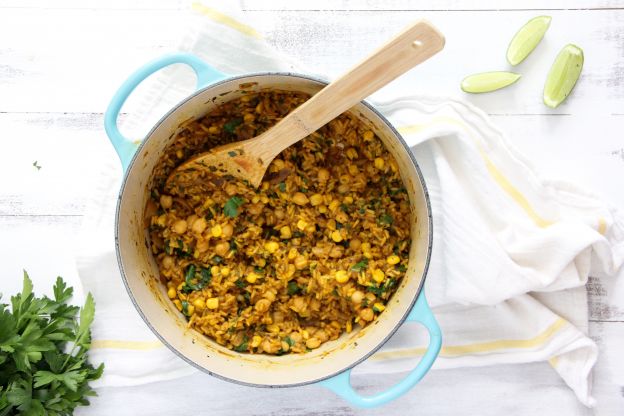 One-Pot Brazilian Chickpeas and Rice