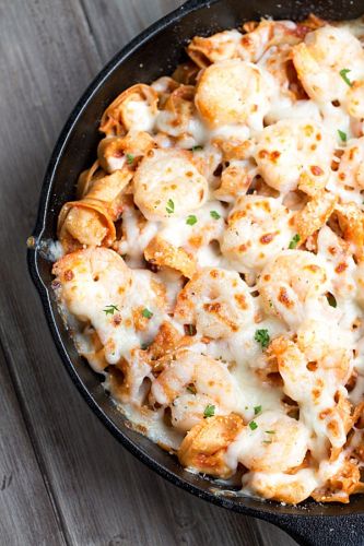 Italian shrimp tortellini bake