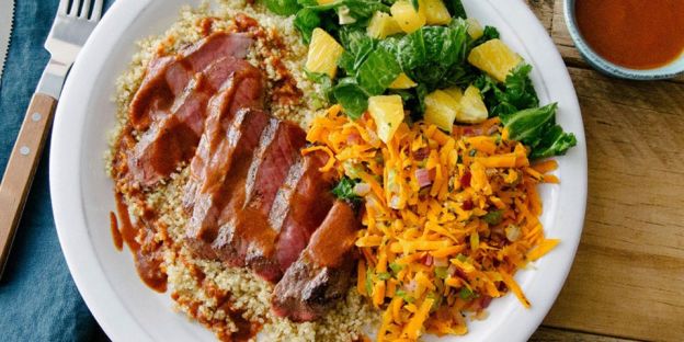 Jamaican BBQ Sirloin Steak with Quinoa