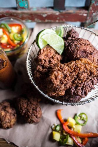 Almond Buttermilk Jamaican Fried Chicken