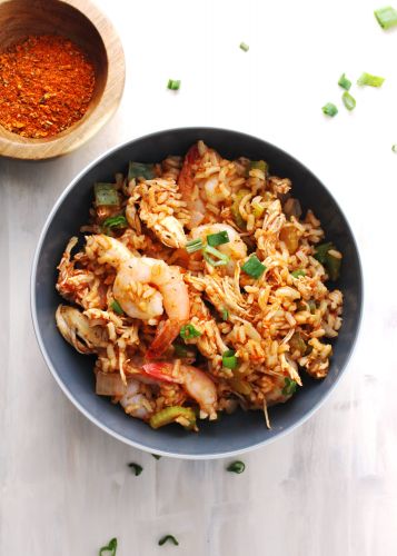 15-Minute Chicken and Shrimp Jambalaya