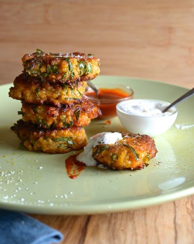 Sweet Potato Kale and Quinoa Fritters