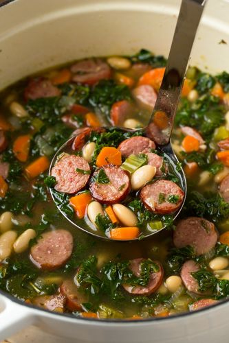 Kale White Bean and Sausage Soup