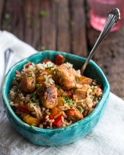 Healthy Cajun Chicken and Rice