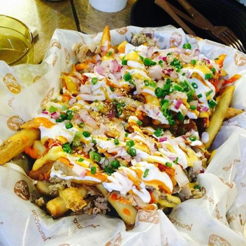 Kimchi cheese fries