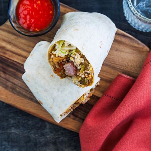 Kung Pao pastrami burrito