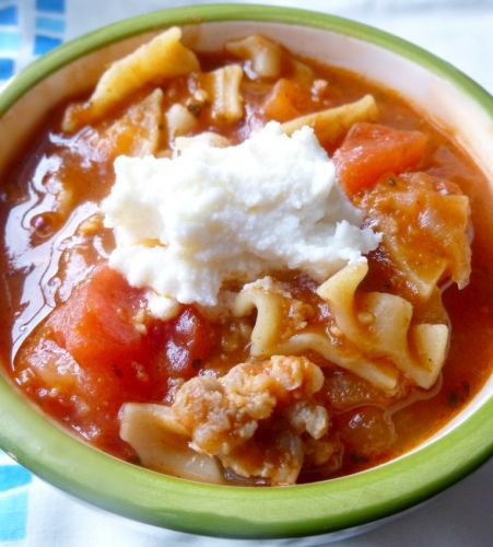 Crock Pot Lasagna Soup