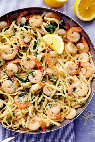 Lemon Garlic Parmesan Shrimp Pasta