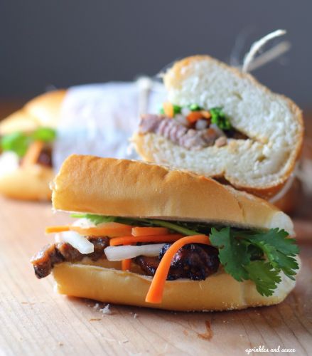 Lemongrass pork banh mi