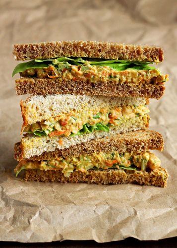 Lentil Chickpea Salad Sandwiches