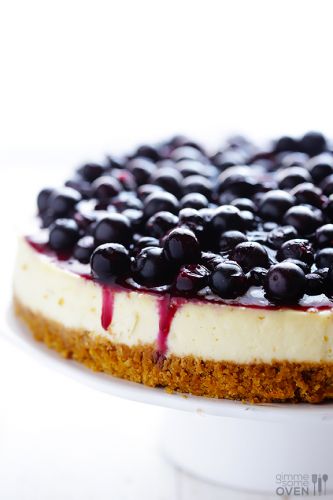 Lighter blueberry cheesecake