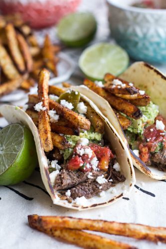 Loaded Crockpot Carne Asada Tacos