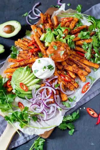 Loaded Mexican-Style Carrot Fries