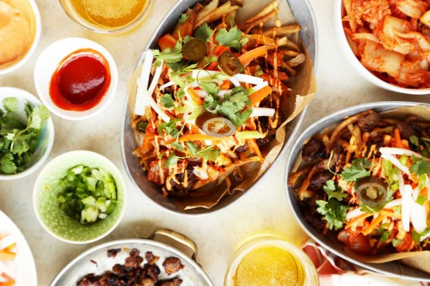 Loaded Idaho Potato Kimchi Fries