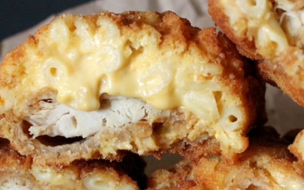 Mac n Cheese Stuffed Fried Chicken