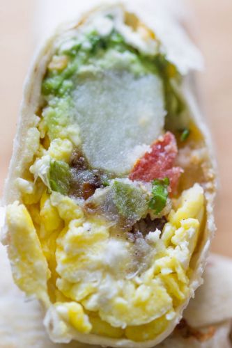 Make-ahead breakfast burritos