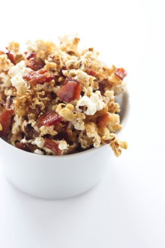 Maple bacon bourbon popcorn