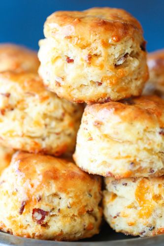 Maple Bacon Cheddar Biscuits