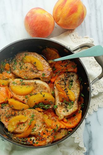 Maple peach pork chops