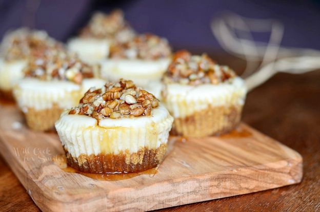 Maple Pecan Mini Cheesecakes