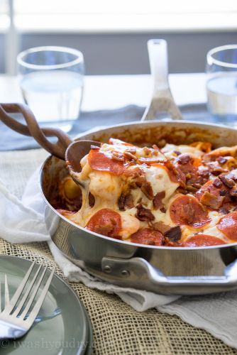 Meat-lovers tortellini skillet