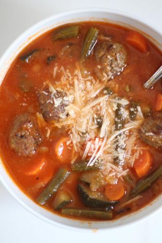 Slow-Cooker Meatball And Veggie Soup