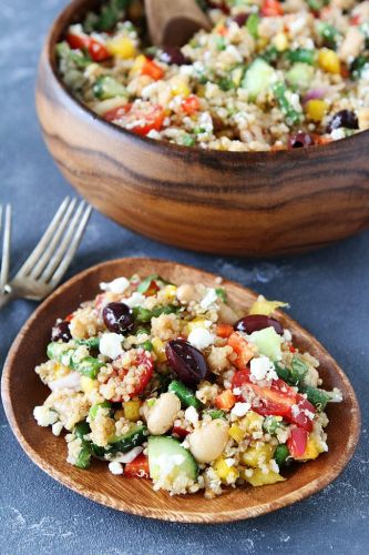 Mediterranean Three Bean Quinoa Salad