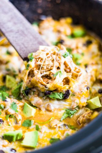 Slow Cooker Mexican Chicken Casserole with Quinoa