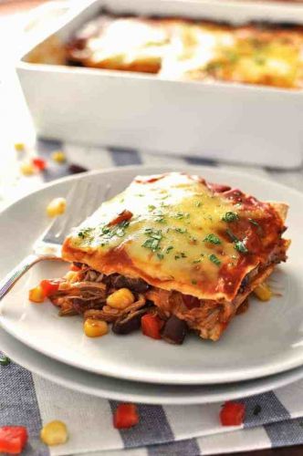 Mexican Lasagna Enchilada Stack