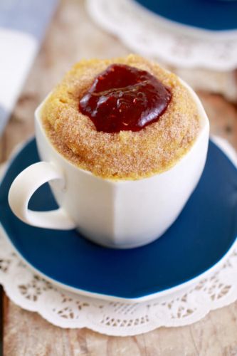 Microwave Jelly Donut in a Mug