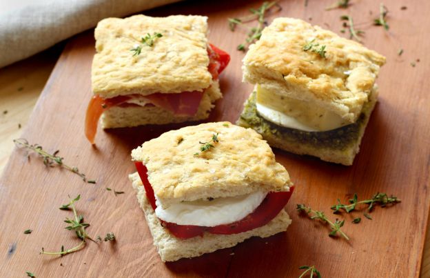 Mini Focaccia Sandwiches, 3 Ways