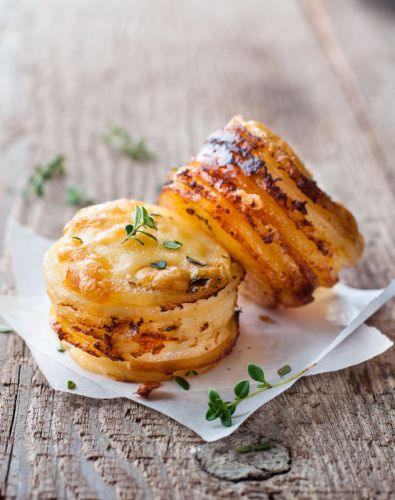 Cheesy Mini Potato Gratin Stacks