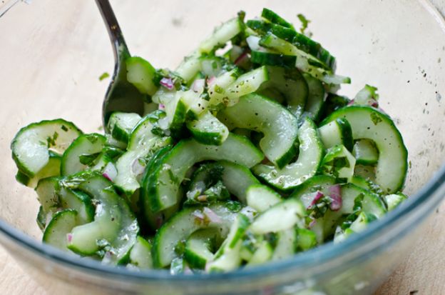 Minted cucumber salad