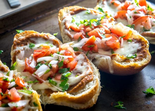 Molletes (Mexican Bean and Cheese Sandwiches)