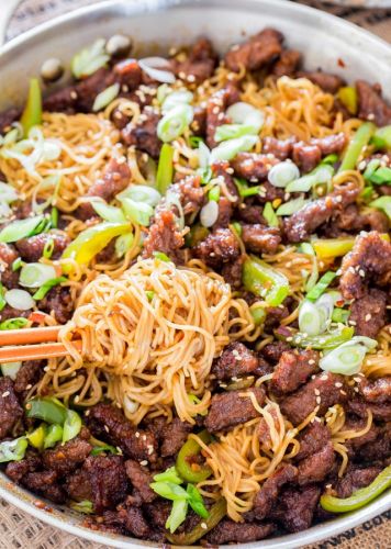 Mongolian Beef Ramen Noodles