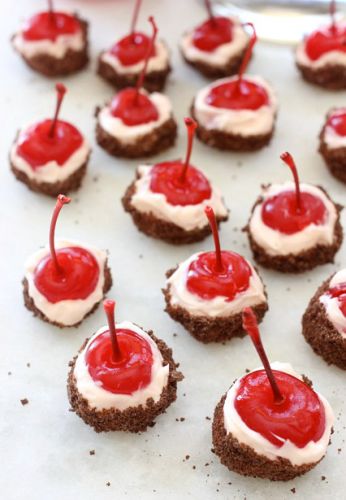 Moonshine Cherry Cheesecake Bites