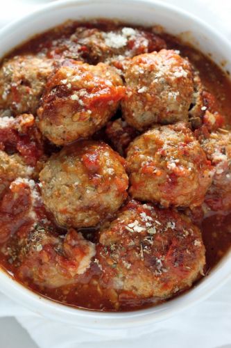 Mozzarella-Stuffed Turkey Meatballs With Homemade Marinara