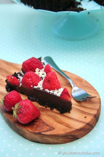 No Bake Chocolate and Boozy Tart